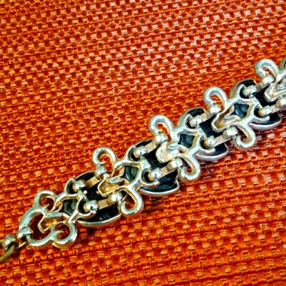 Vintage 1950's Black & Silver Choker Necklace - Picture 4 of 4